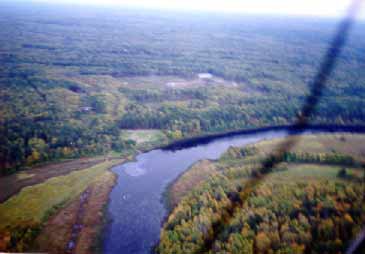 Fig. 4. Optical image of an oil spill on Vetluga river.