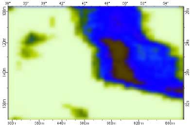 Fig. 5. Radar image of  the oil spill.